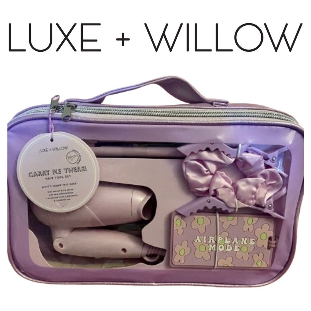 NEW Lux & Willow Carry Me There! Hair Tool Travel Kit 7pc Set Color Lavender